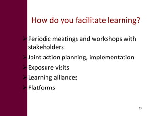 Innovation systems and value chain approaches: From principles to practice