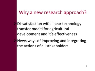 Innovation systems and value chain approaches: From principles to practice