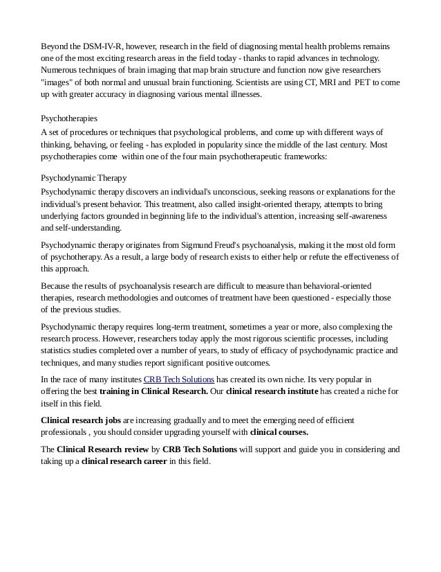 Role of research in clinical psychology image