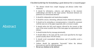 Research Article in detail - Research paper writing and publishing | PPTX