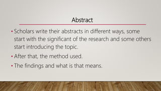Research article structure