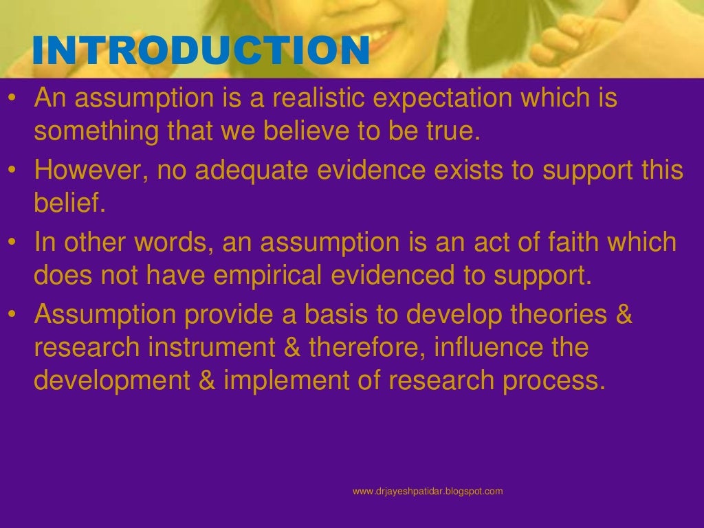 Research assumption