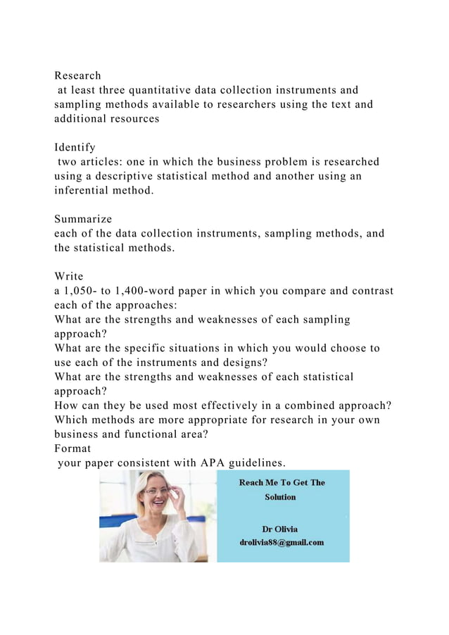 Research at least three quantitative data collection instruments a.docx