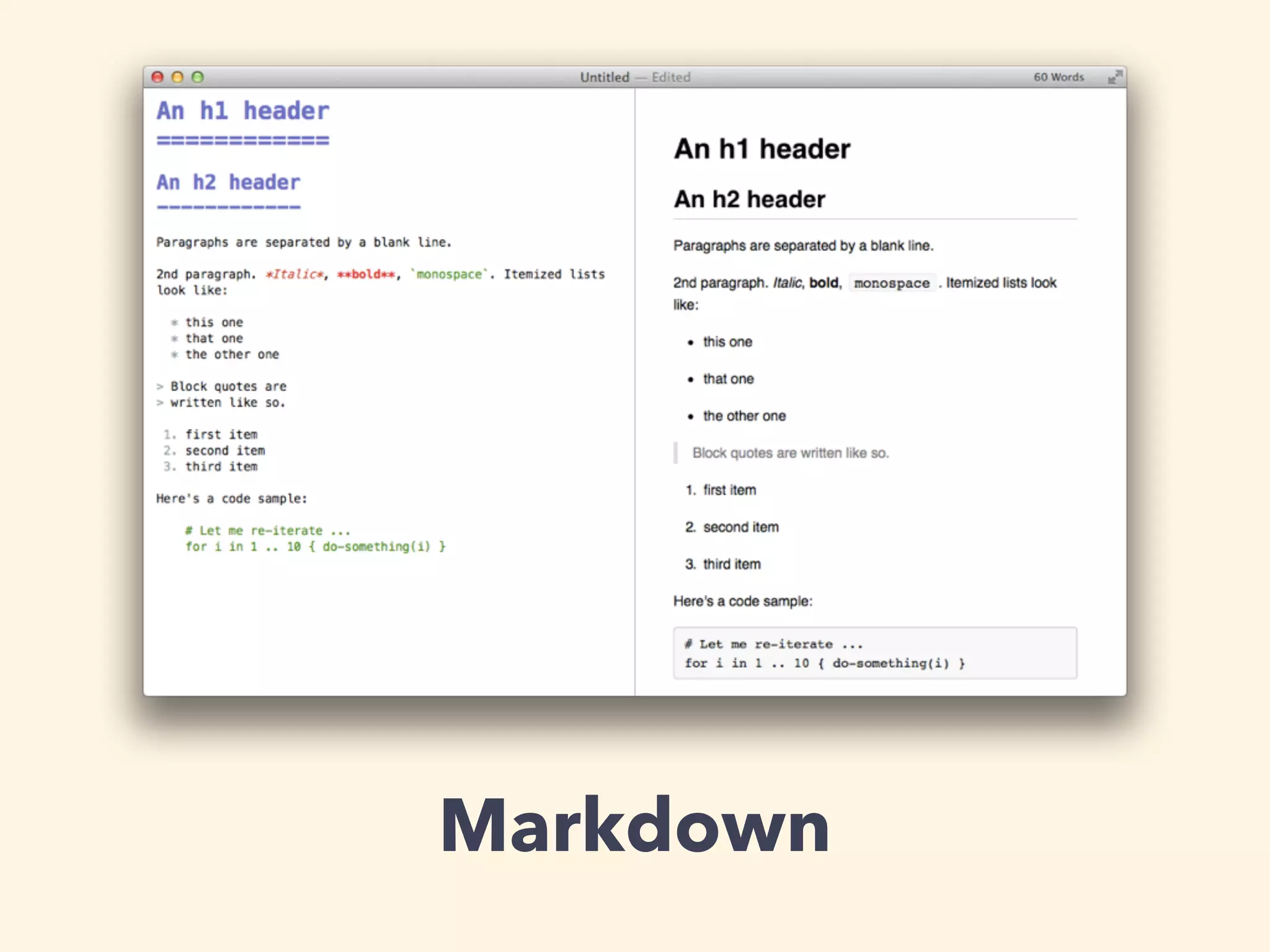 Markdown
 