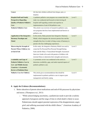 Pain in Pediatric Palliative Care | PDF