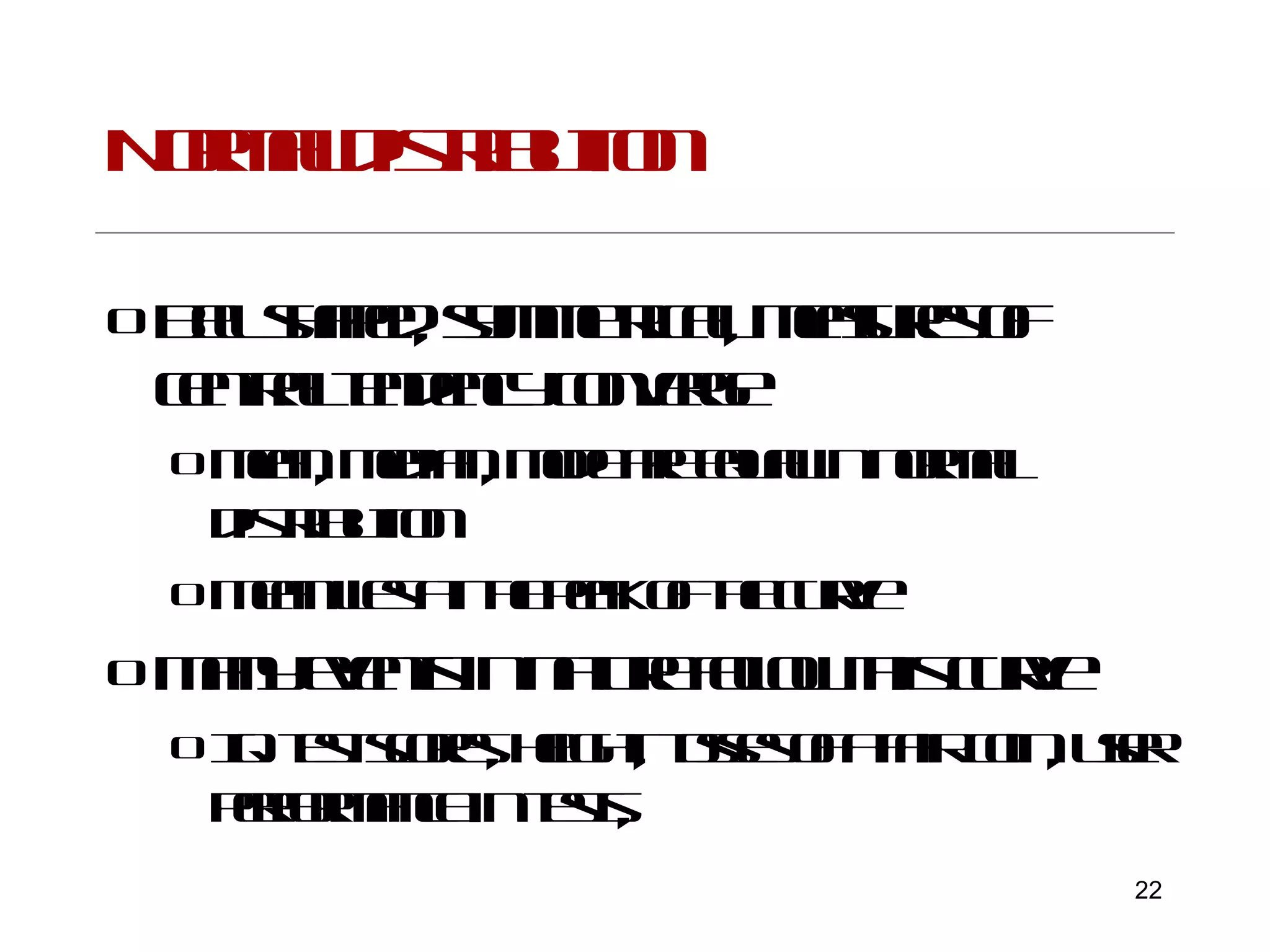 Normal distribution Bell shaped, symmetrical, measures of central tendency converge mean, median, mode are equal in normal distribution Mean lies at the peak of the curve Many events in nature follow this curve IQ test scores, height, tosses of a fair coin, user performance in tests,  