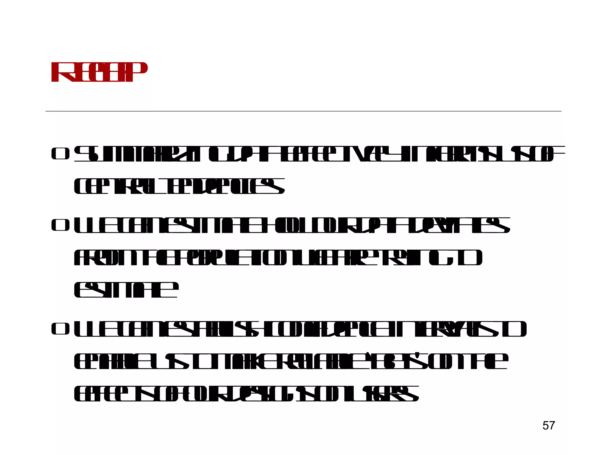 Recap Summarizing data effectively informs us of central tendencies We can estimate how our data deviates from the population we are trying to estimate We can establish confidence intervals to enable us to make reliable ‘bets’ on the effects of our designs on users 