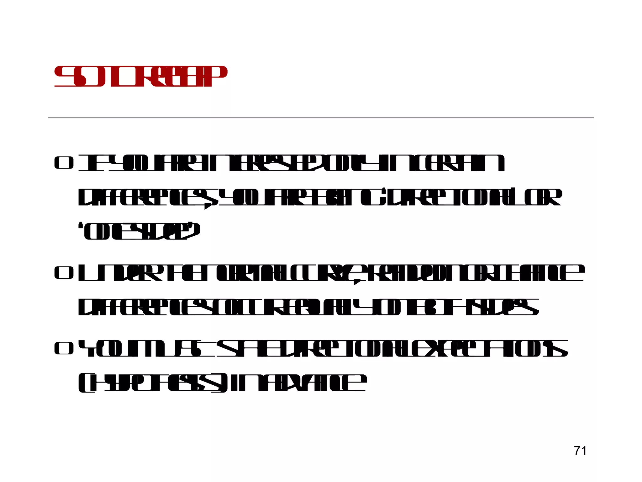 So to recap If you are interested only in certain differences, you are being ‘directional’ or ‘one-sided’ Under the normal curve, random or chance differences occur equally on both sides You MUST state directional expectations (hypothesis) in advance 
