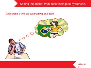 Setting the scene: from desk findings to hypothesis	
 


Once upon a time we were sitting at a desk …	
 
	
 
	
 




                                                             GROUP
                                                             2
 