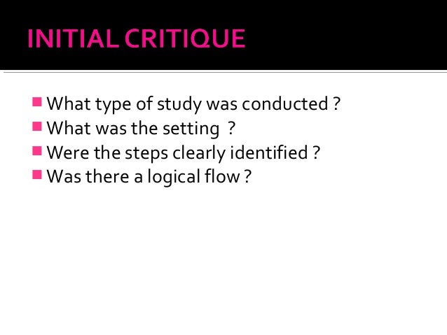 Research critique
