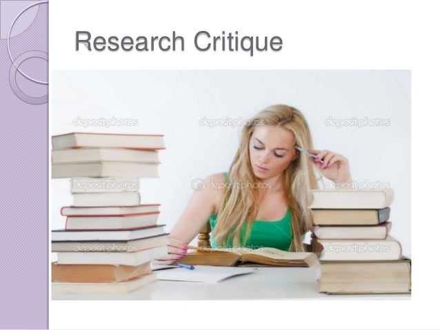 research critique example slideshare