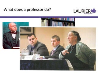 11
What does a professor do?
 