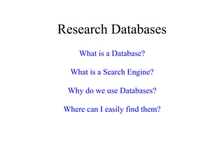 Research Databases 