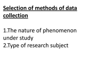 Research data collection methods and tools | PPTX