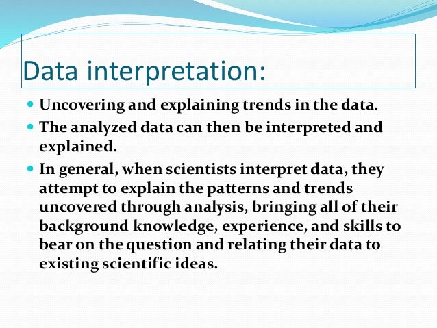 Research data interpretation