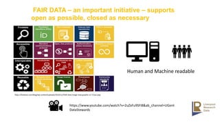 https://findwise.com/blog/wp-content/uploads/2019/11/FAIR-Data-image-map-graphic-v2-721px.png
FAIR DATA – an important initiative – supports
open as possible, closed as necessary
Human and Machine readable
https://www.youtube.com/watch?v=2uZxFu9SFi8&ab_channel=UGent
DataStewards
 