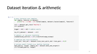 Dataset iteration & arithmetic
10
 