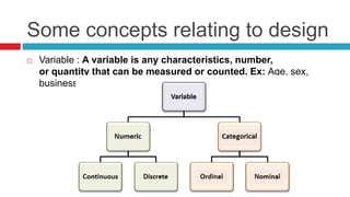 Study Design Variables Research design | PPTX