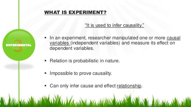 experimental research design cause and effect