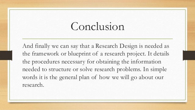 conclusion about research design