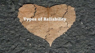 Types of Reliability
97
 