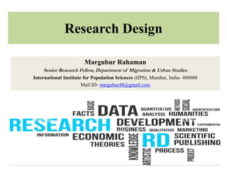 Uderstanding Research Design