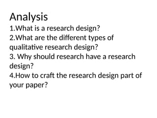 Research Design in Teaching Practical Research 1 and Practical Research ...