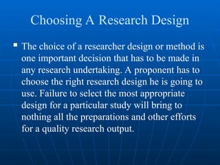 Research Design.................................... | PPT