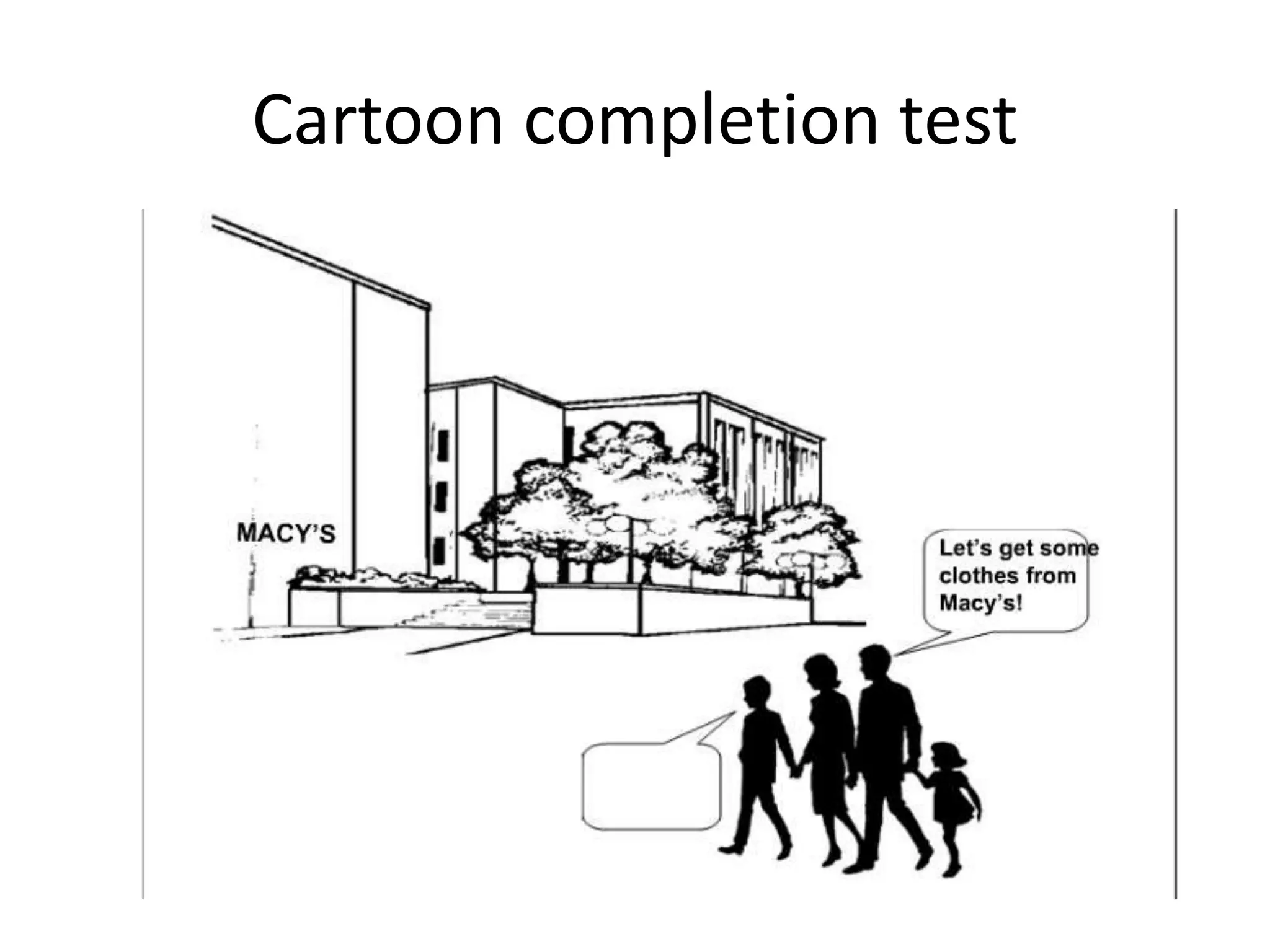 Cartoon completion test
 
