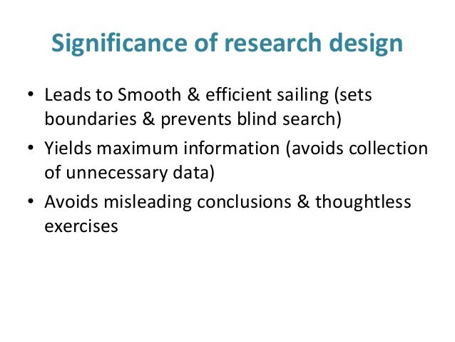 meaning and significance of a research design