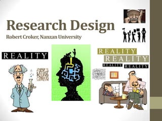 Research Design
Robert Croker, Nanzan University
 