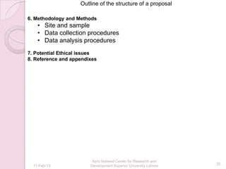 Research design and Proposal Writing | PPTX