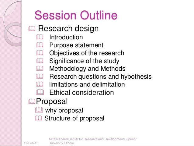 Example of a research proposal outline