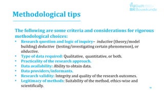Research design, methodology and methods | PDF