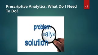 Prescriptive Analytics: What Do I Need
To Do?

41
 