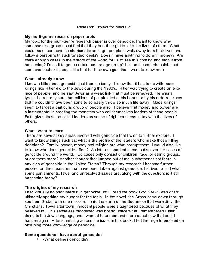 Pattern of research proposal