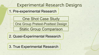 Common Research Designs for Grade 12 Students | PPTX