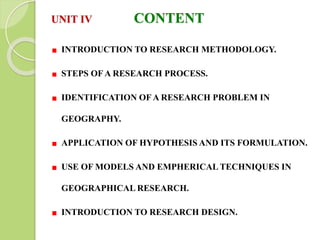 Research design unit iv | PPTX
