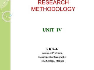 Research Design Unit Iv Ppt