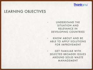 Waste Management in Developing Countries | PDF