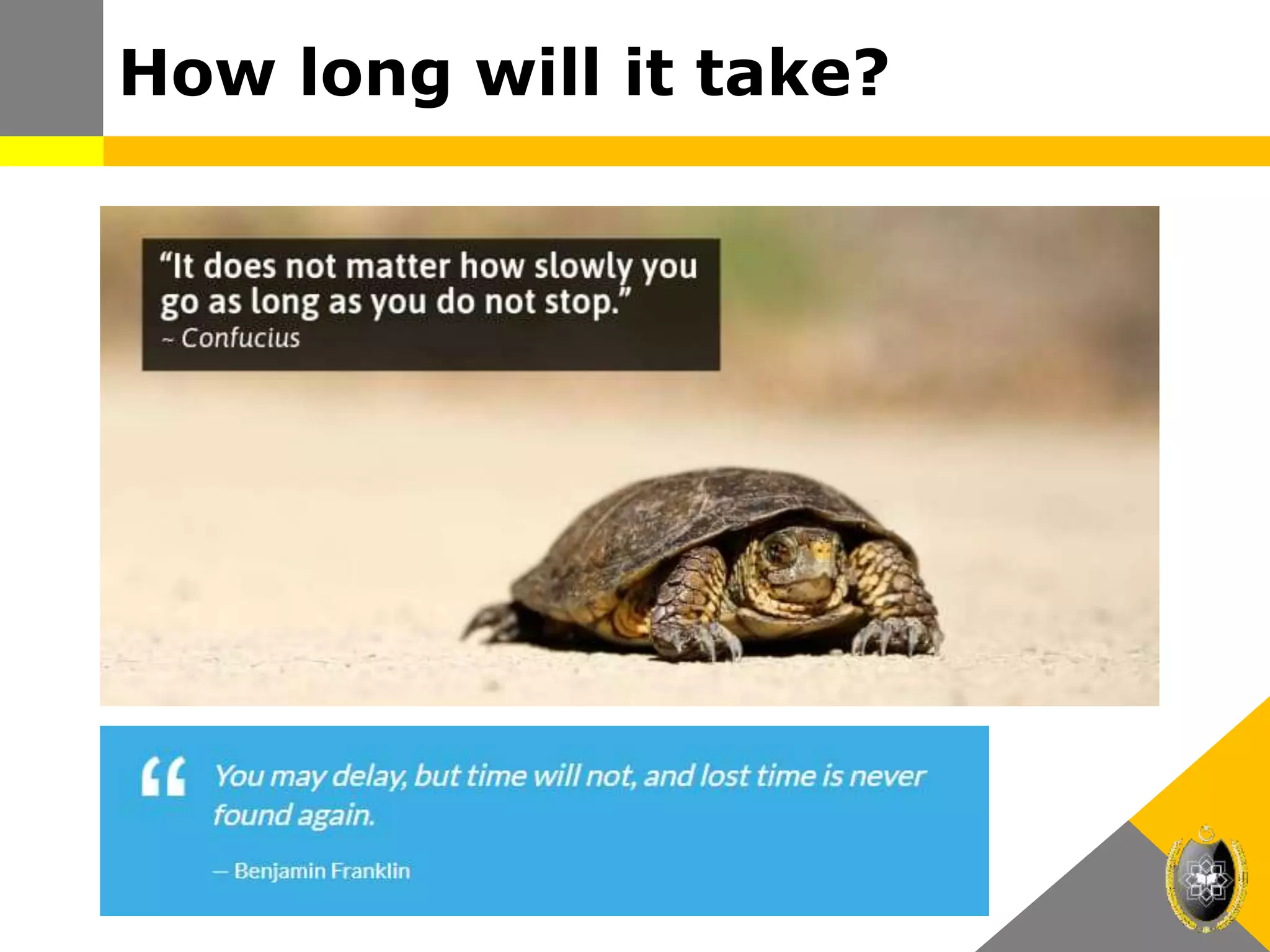 How long will it take?
 