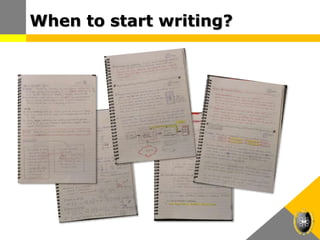 When to start writing?
 