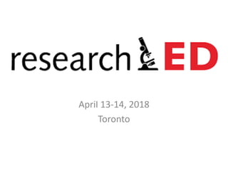 April 13-14, 2018
Toronto
 