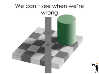 We can’t see when we’re
wrong
 