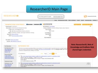 How to update ResearcherID | PPTX