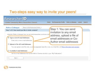 Step 2: Type in the
email addresses
Add a message
before you send
(optional)
Send the emails!
 