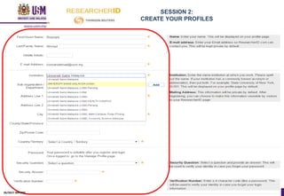 SESSION 2:
CREATE YOUR PROFILES
05/2017: BRP/MII
 