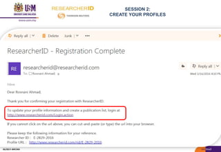 SESSION 2:
CREATE YOUR PROFILES
05/2017: BRP/MII
 