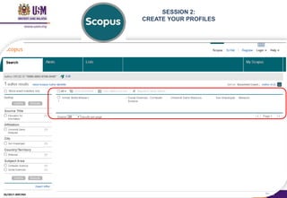 SESSION 2:
CREATE YOUR PROFILES
05/2017: BRP/MII
 