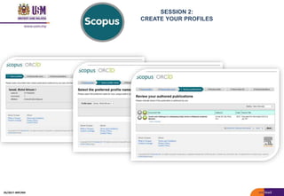 SESSION 2:
CREATE YOUR PROFILES
05/2017: BRP/MII
 